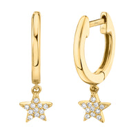 Shy Creation® Diamond Star Drop Huggies