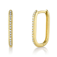 Shy Creation® Linear Link Diamond Huggies