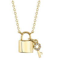 Shy Creation® Key to My Heart Diamond Pendant Necklace
