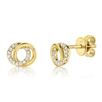 Shy Creation® Truebond Love Knot Diamond Stud Earrings