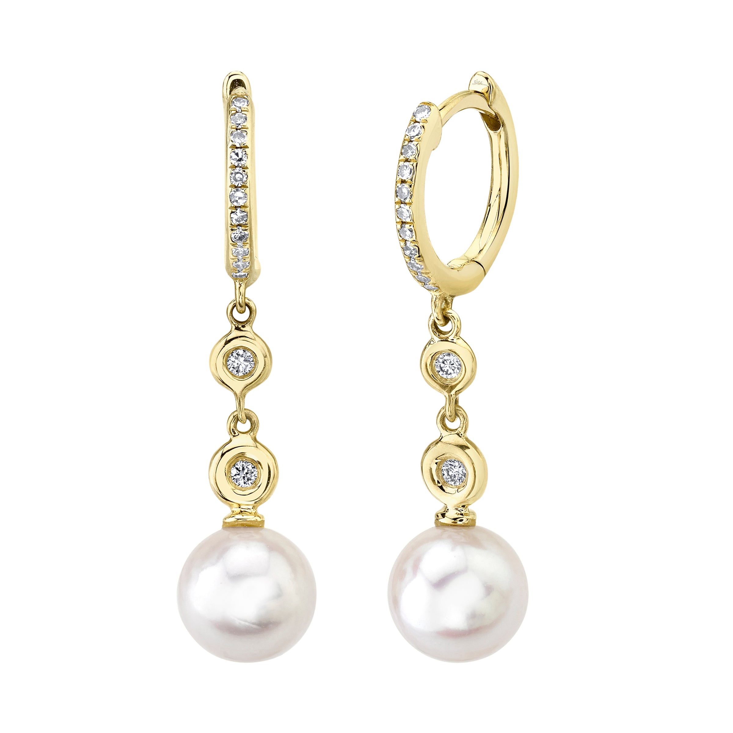 Shy Creation® Moonfall Pearl Drop Huggies