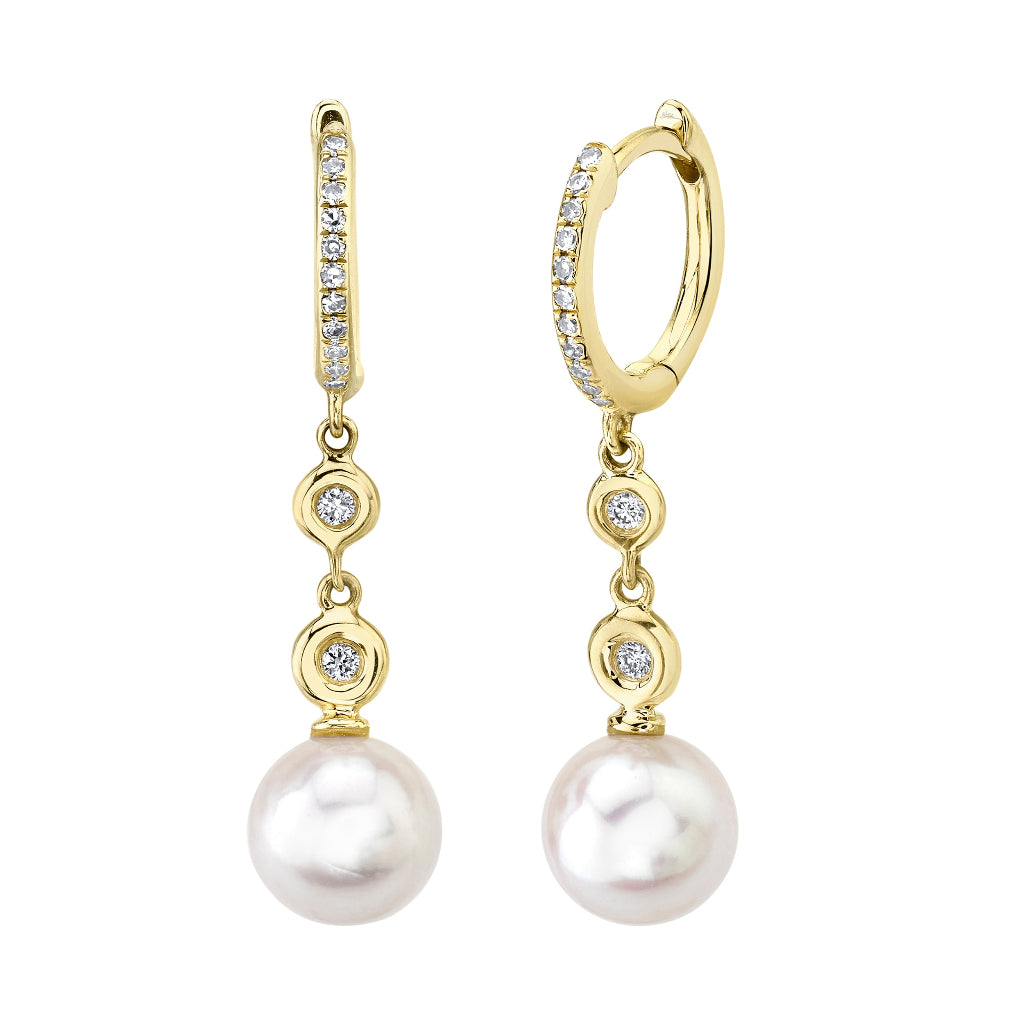 Shy Creation® Moonfall Pearl Drop Huggies