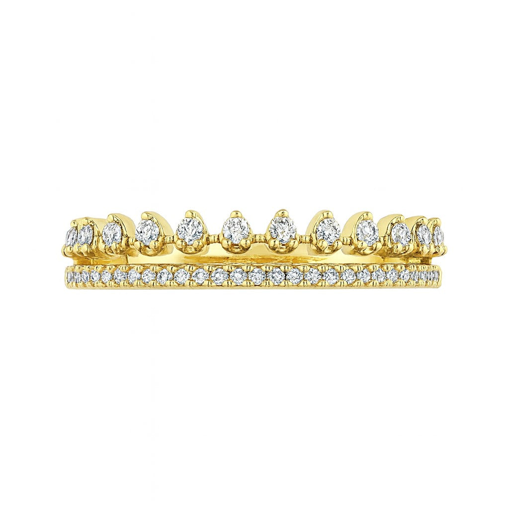 Shy Creation® Tiara Crest Diamond Band