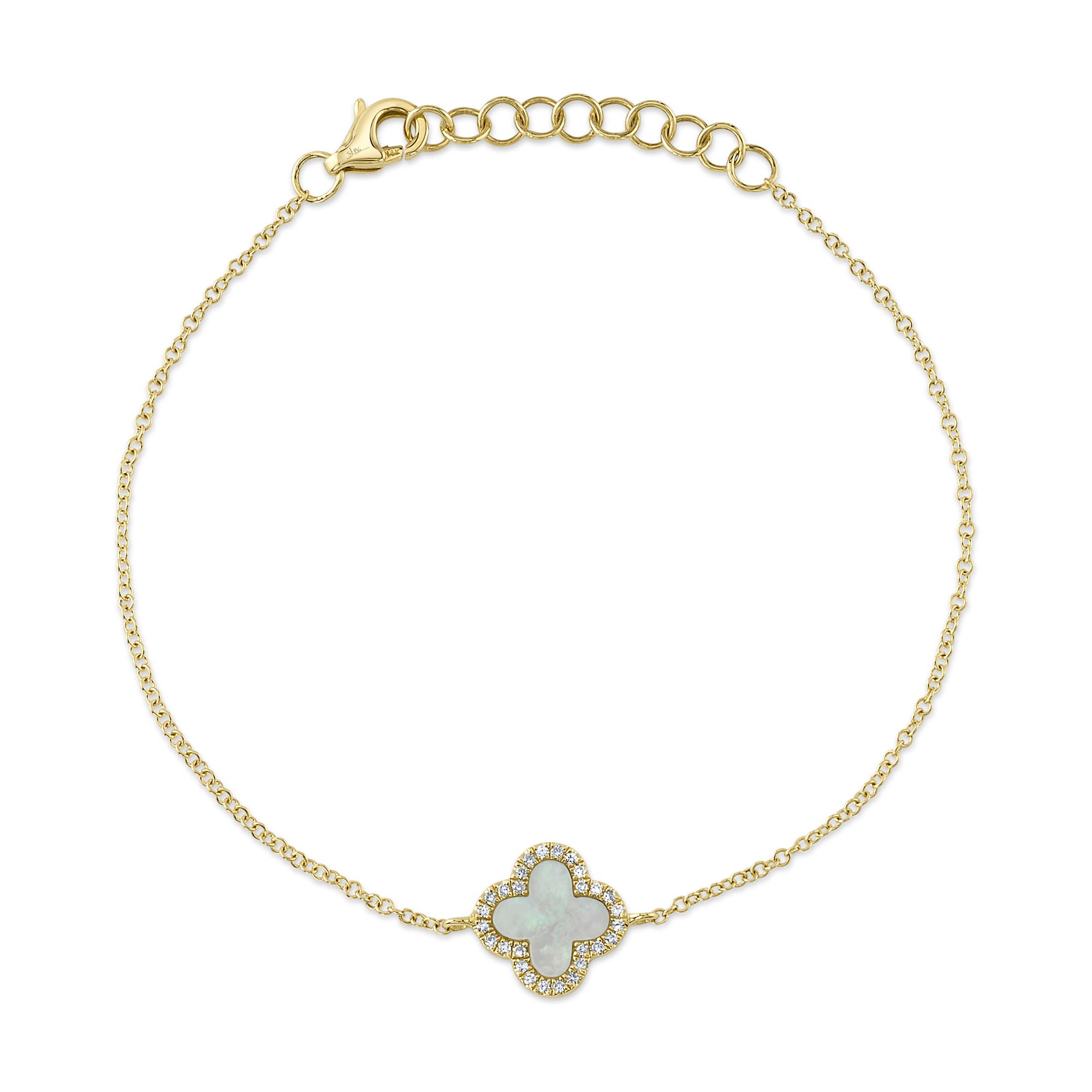 Shy Creation® Mother of Pearl & Diamond Bracelet