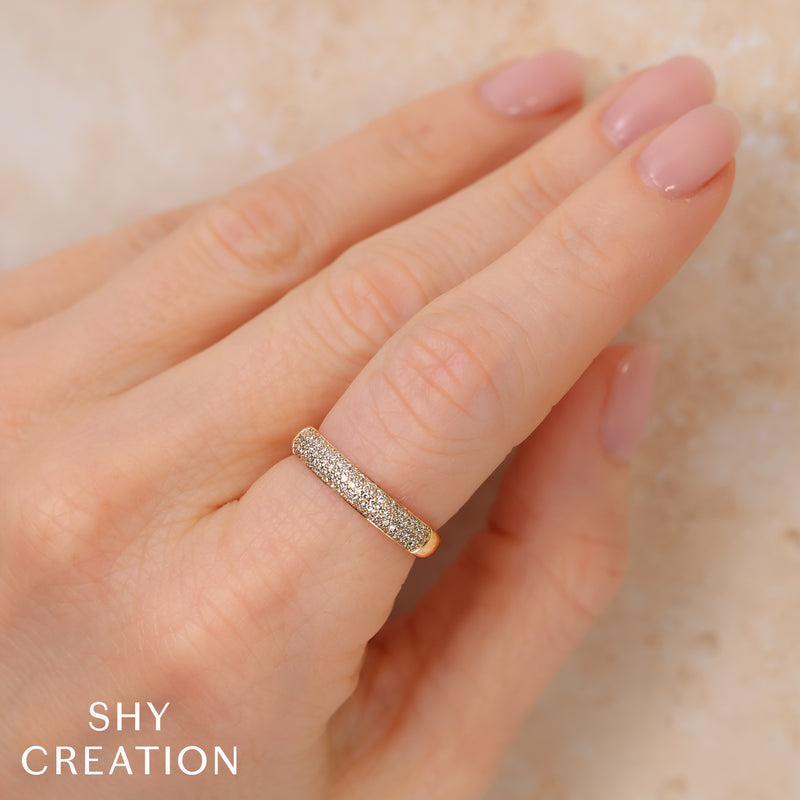 Shy Creation® Pavé Diamond Band