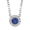 Shy Creation® Starlit Sapphire Pendant Necklace
