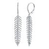 Shy Creation® Diamond Feather Dangle Earrings