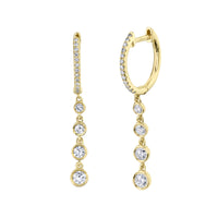 Shy Creation® Cascade Drop Diamond Huggies