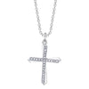 Shy Creation® Radiant Path Diamond Cross Pendant