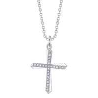 Shy Creation® Radiant Path Diamond Cross Pendant