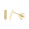 Shy Creation® Radiant Beam Diamond Bar Stud Earrings