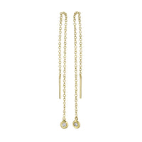 Shy Creation® Diamond Drop Threader Earrings