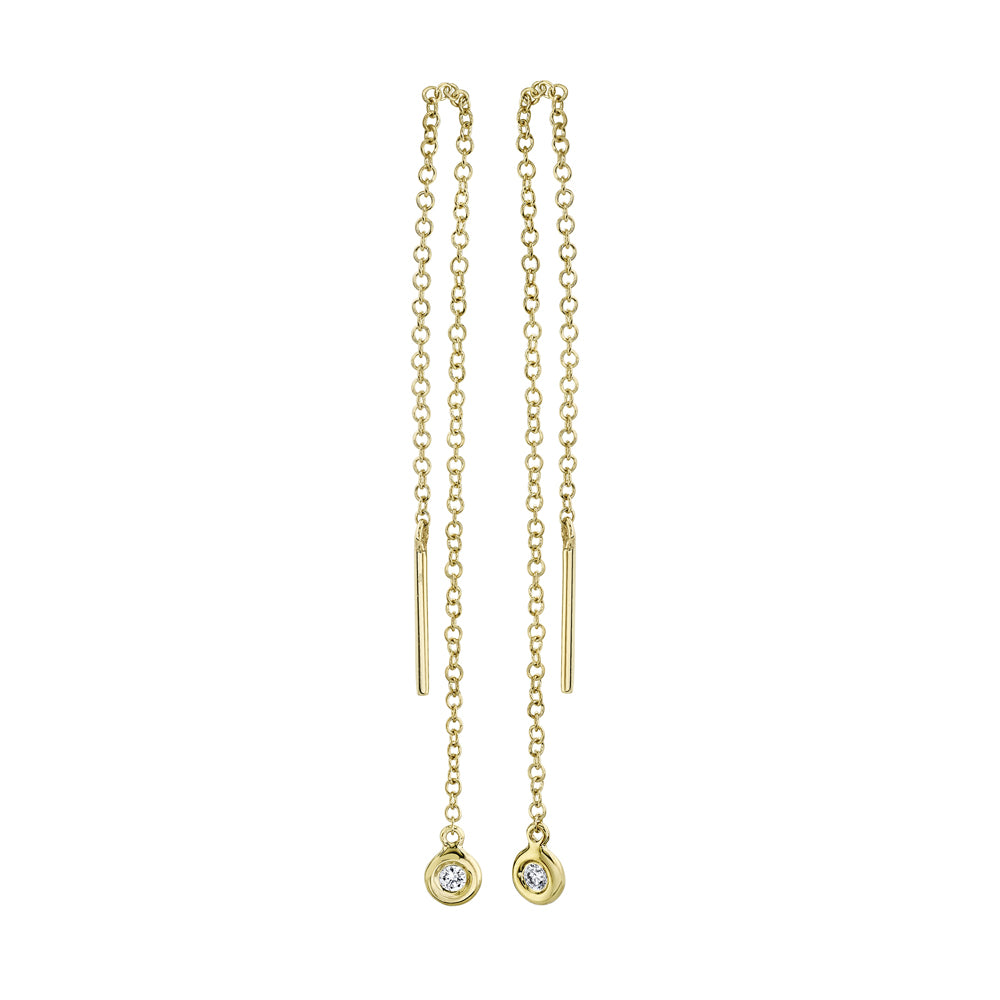 Shy Creation® Diamond Drop Threader Earrings