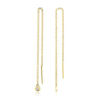 Shy Creation® Diamond Drop Threader Earrings