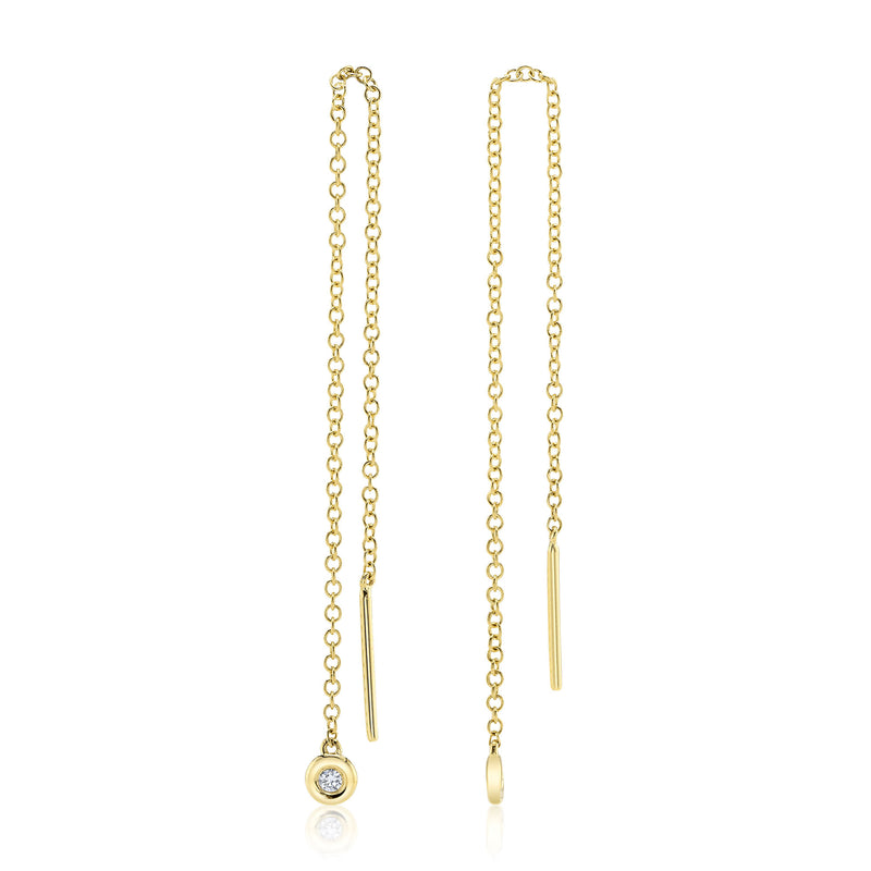 Shy Creation® Diamond Drop Threader Earrings