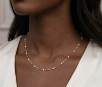 Shy Creation® Silkline Pearl Chain Necklace