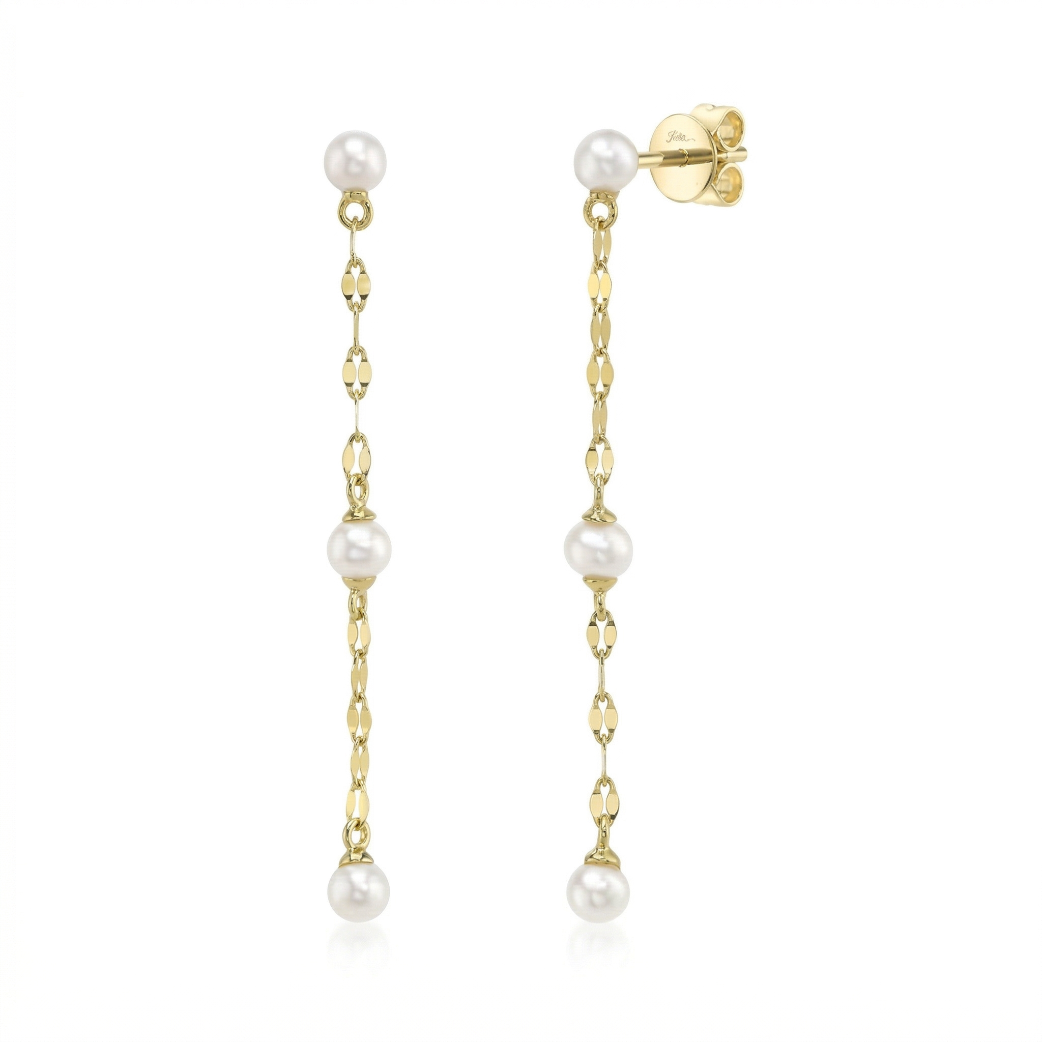 Shy Creation® Silkline Pearl Chain Earrings