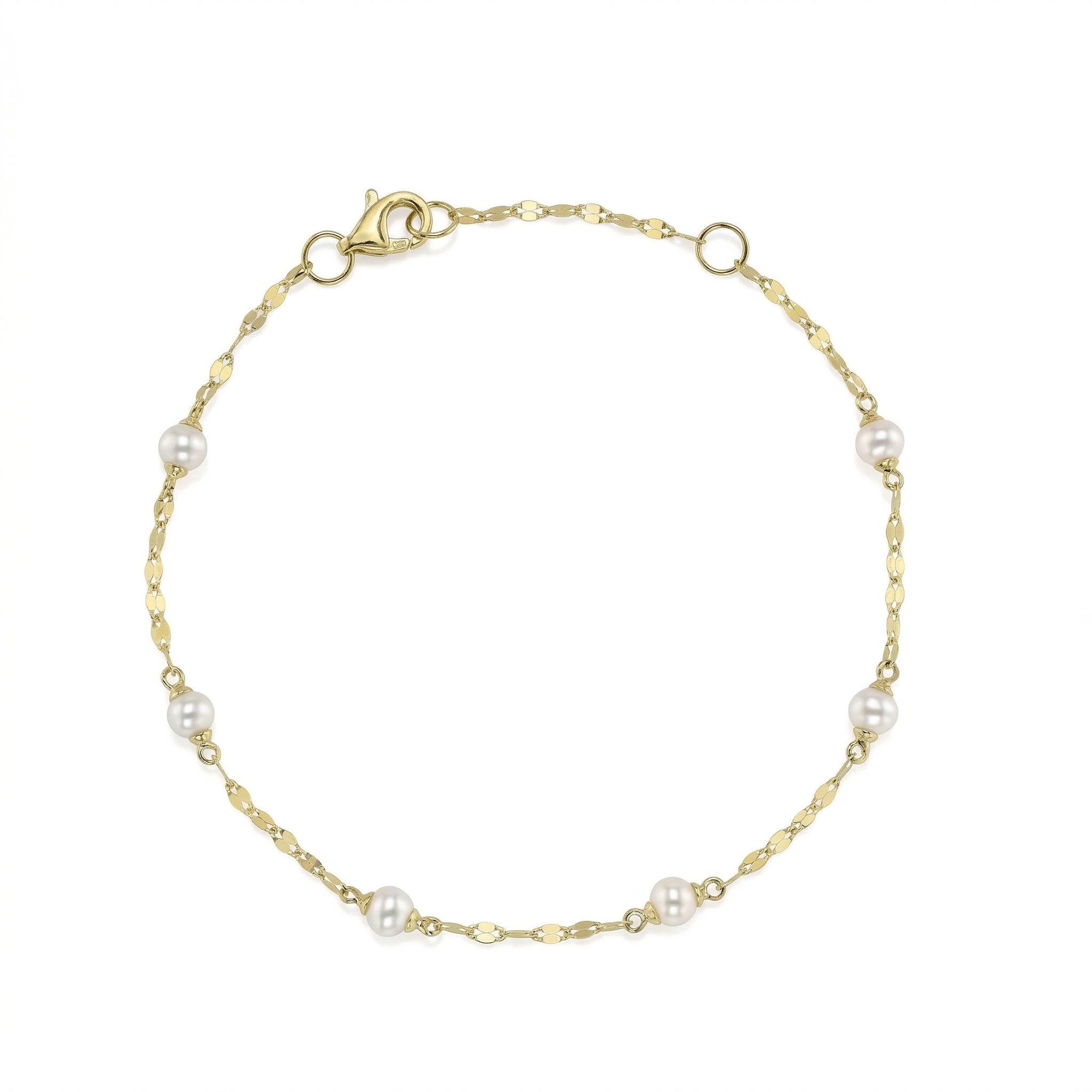 Shy Creation® Silkline Pearl Chain Bracelet