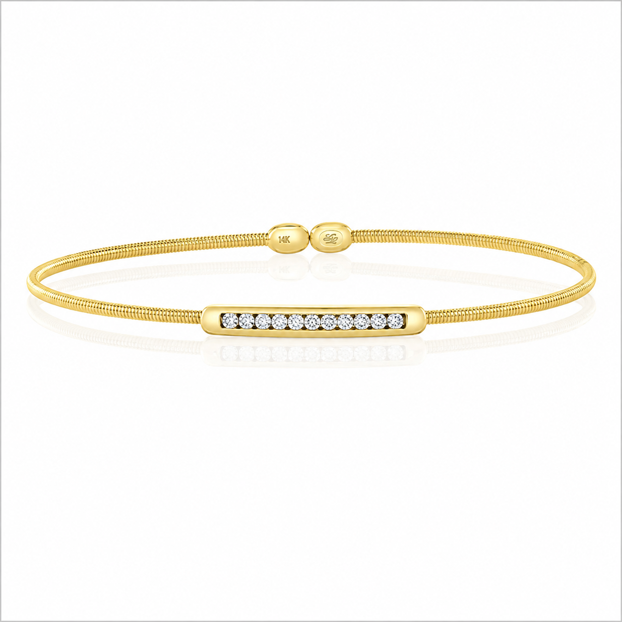 Shy Creation® Diamond Bar Bangle
