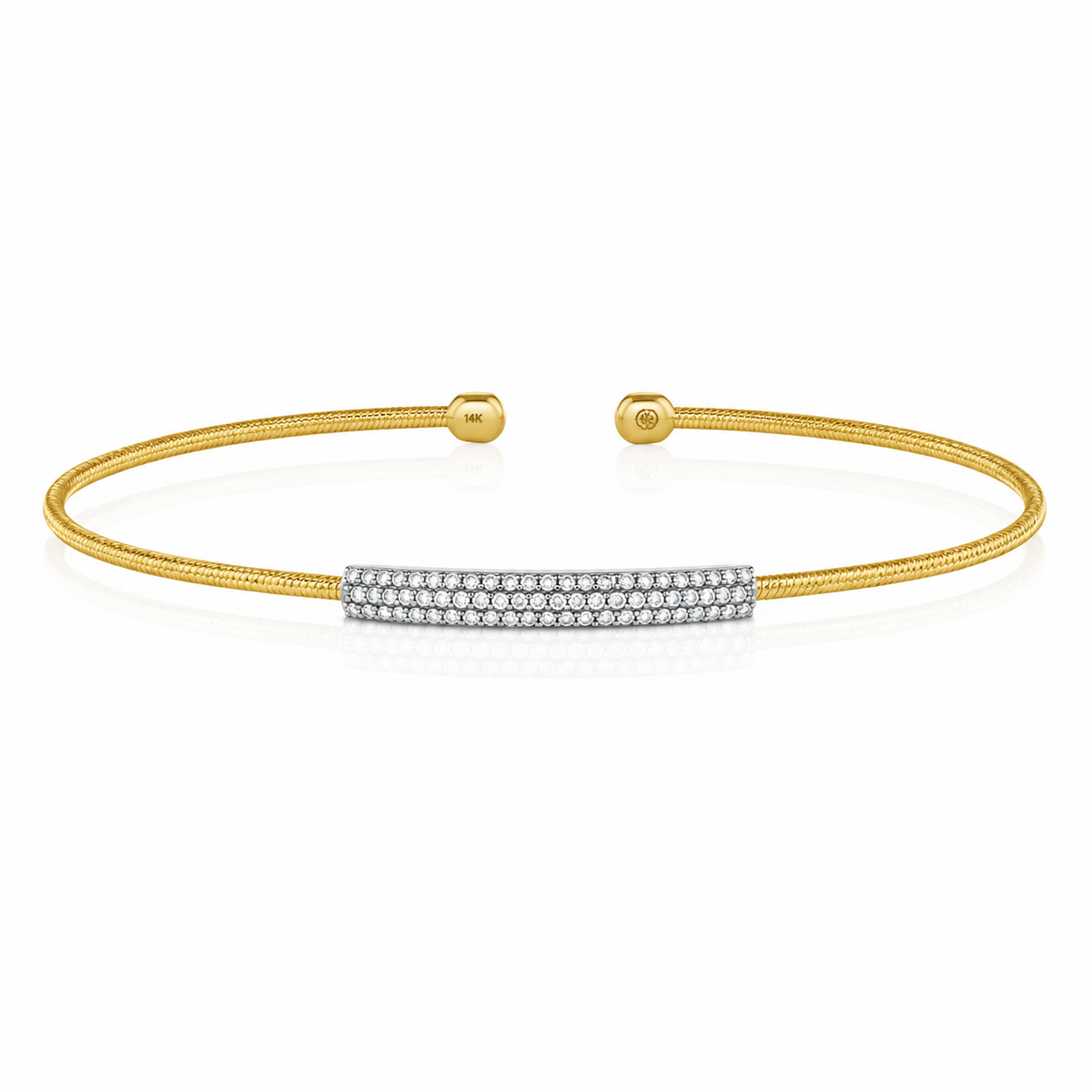 Shy Creation® Diamond Pavé Bar Bangle