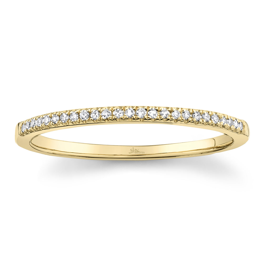 Shy Creation® Petite Pavé Diamond Band