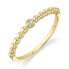 Shy Creation® Beaded Solitaire Diamond Band