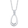 Shy Creation® Teardrop Twist Diamond Pendant