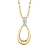Shy Creation® Teardrop Twist Diamond Pendant