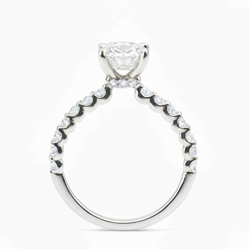 Love Story® Oval Diamond Semi Mounting Engagement Ring