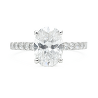 Love Story® Oval Diamond Semi Mounting Engagement Ring